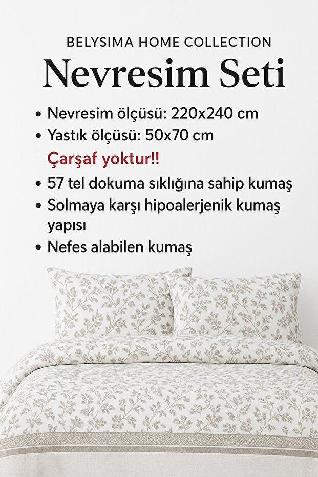 Belysima Ultra King Size Duvet Cover Set - 220x235cm, 100% Cotton
