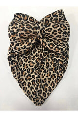 Leopard Print Baby Bonnet - Soft Cotton Headwear for Infants