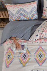 Sahara Double Duvet Cover Set - Patterned, Reversible & Fitted Sheet