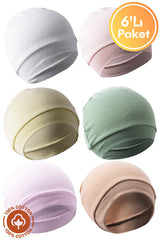 Newborn Organic Cotton Baby Beanie Set - 6-Pack