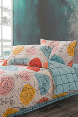 Modern Mint Double Duvet Cover Set - 4 Piece, 100% Cotton