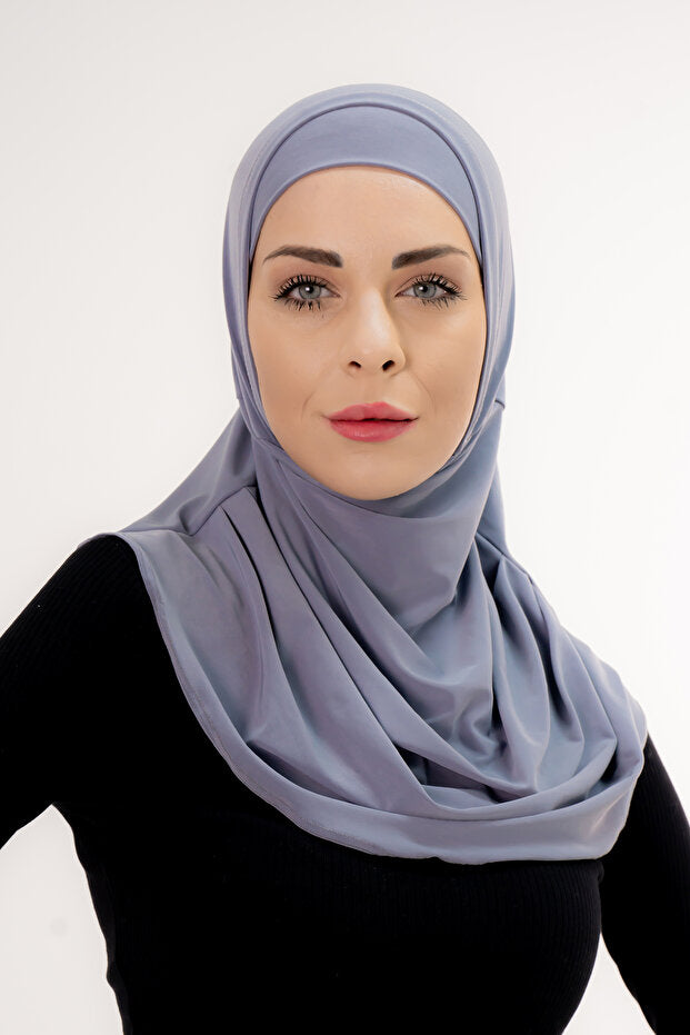 Easy-Wear Pleated Hijab Set - 50cm, 2-Piece