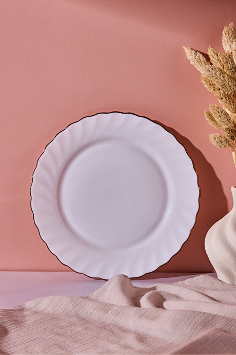 Elegant Waves Opal Gilded Pasta Plate - 19 cm