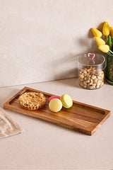 Acacia Wood Serving Board - 35x14 cm Natural Presentation Tray