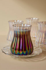 Luster Borosilicate Glass Tea Set - 12 Pieces, 170ml