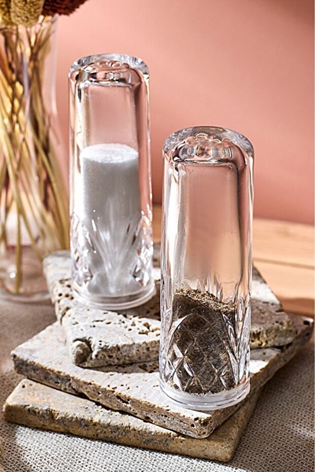 2-Piece Glass Salt & Pepper Shaker Set - 11 cm Tall