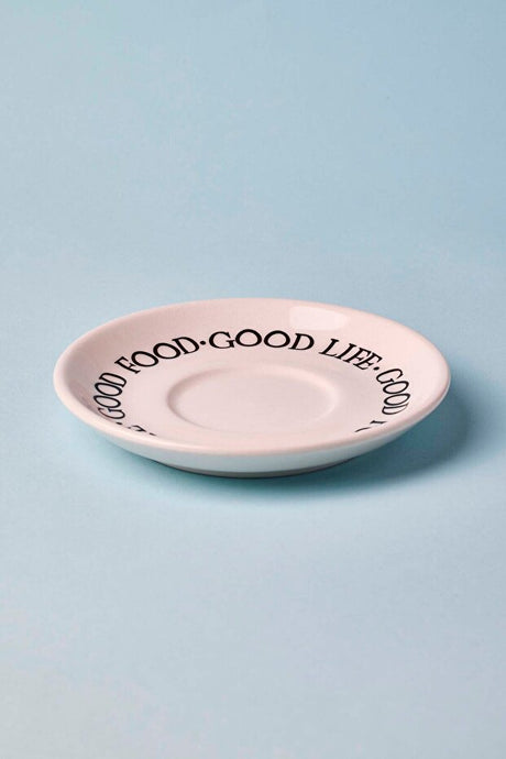 13cm Single Tea Saucer - Good Food Good Life Design