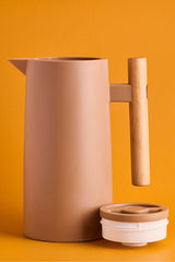 1000ml Glass Vacuum Thermos with Nordic Bamboo Handle