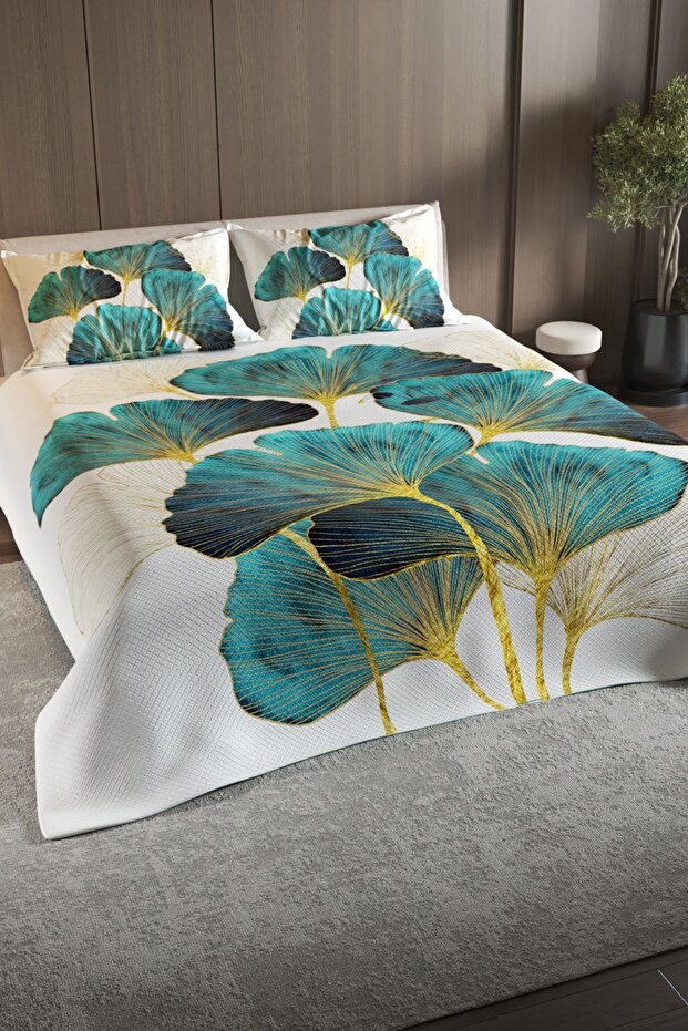 Luxury 100% Cotton Double Pique Bedspread Set - 3 Pieces