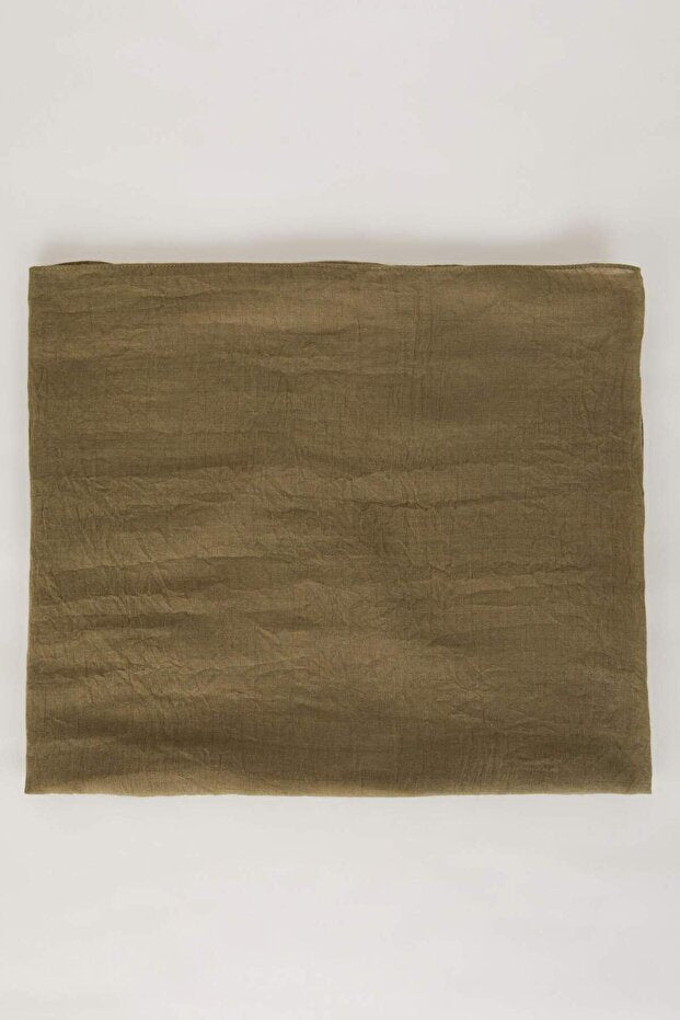 Women's Woven Crushed Fabric Shawl - Versatile & Stylish