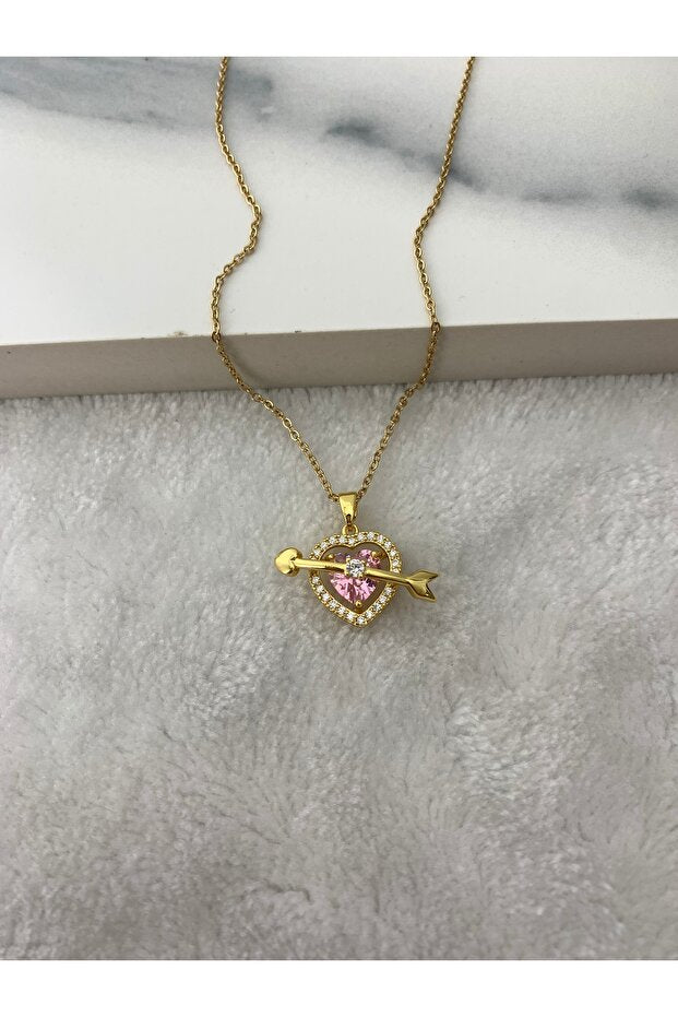 Elegant Pink Love Gift Set with Drawer Box - Jewelry, Bear & Rose Dome