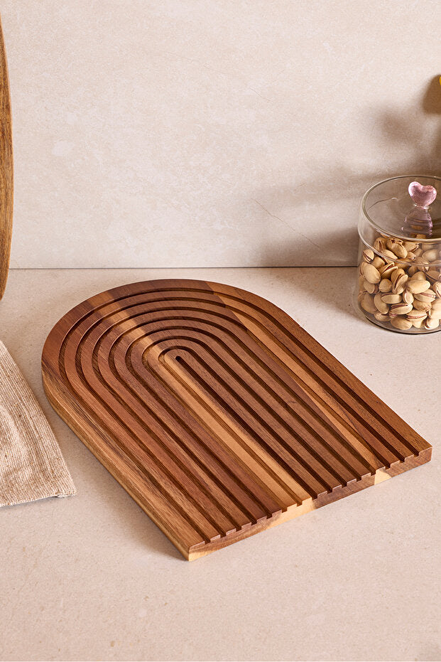 Acacia Serving Board - 32x23 cm Rainbow Design