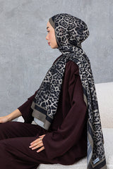 Leopard Print Cotton Shawl - Soft & Stylish