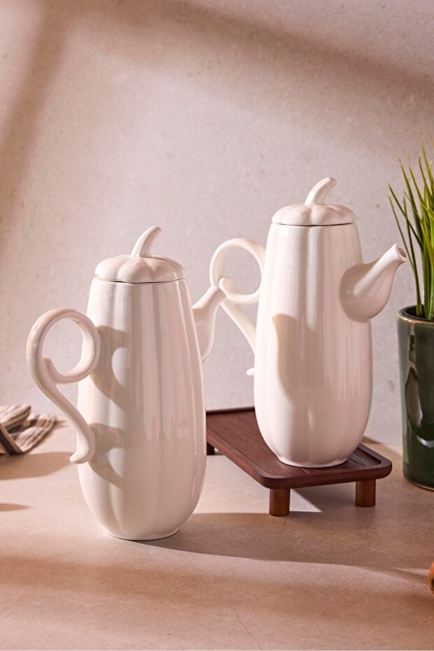 Pumpkin Porcelain Oil & Vinegar Dispenser Set - 2 x 600ml
