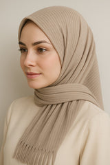 Practical Pleated Ready Shawl - Easy-Wear & Wrinkle-Free