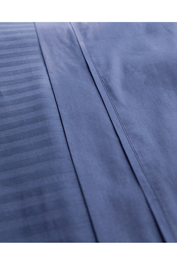 Adrien Double Striped Navy Blue Duvet Cover Set