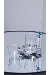 Prémiová turecká skleněná souprava na čaj a kávu s mátovým vzorem - 18 kusů
