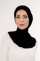 Snap-Button & Tie Ready-to-Wear Hijab - 50cm Practical Shawl