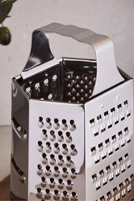 Multi-purpose Box Grater with Ergonomic Metal Handle - 23 cm