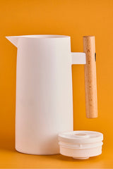 Nordic Style Vacuum Thermos with Bamboo Handle - 1000ml