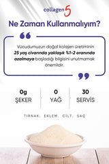 5-typové peptidy hovězího kolagenu v prášku - 30 porcí