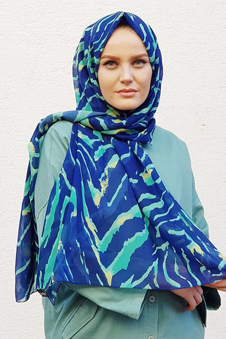 Zebra Print Chiffon Shawl Lightweight & Stylish