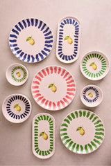 14-Piece Ceramic Breakfast Set - Lemon Patterned Design