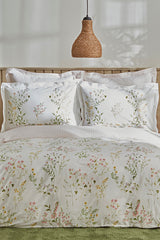 Single Floral 100% Cotton Duvet Cover Set - Green
