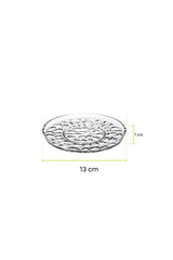 Ringo Stone Luster Glass Tea Saucer Set - 6 Pieces, 13cm