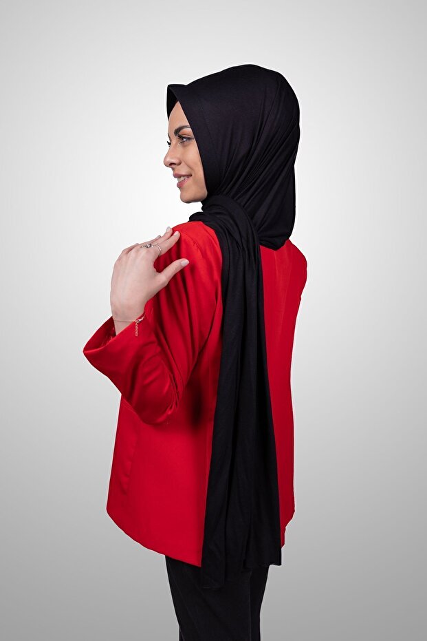 Hijab en Jersey Pratique - Châle Instantané Noir Facile à Porter