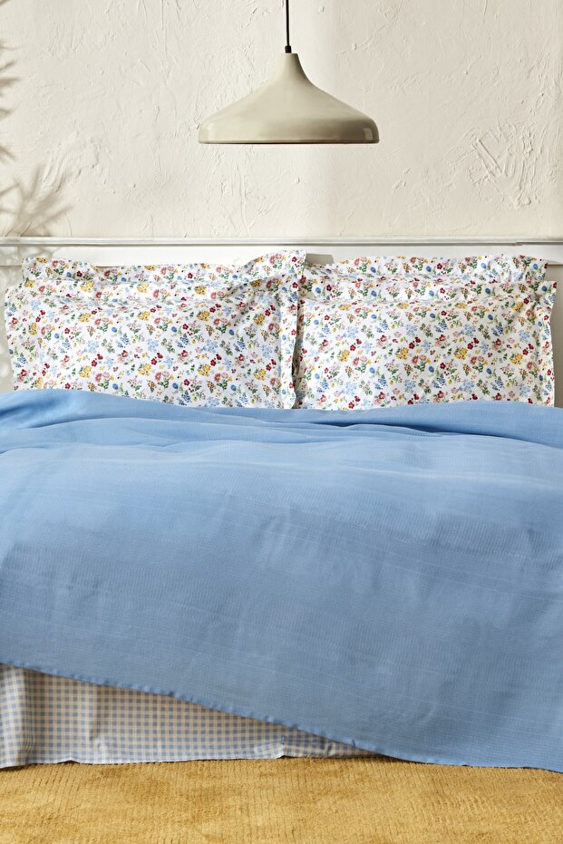 Noya 100% Cotton Double Pique Set - Soft & Breathable Blue