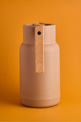 Nordic Bamboo Handle Glass Vacuum Thermos - 1000ml