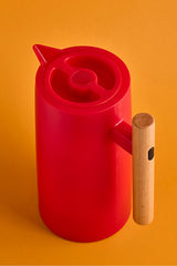 Nordic Style Vacuum Thermos - 1000ml Capacity, Red