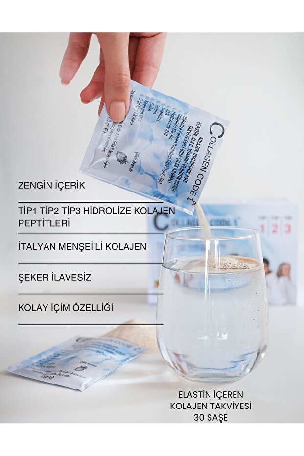 Collagène Hydrolysé - Fraise, 3 Types, 30 Sachets