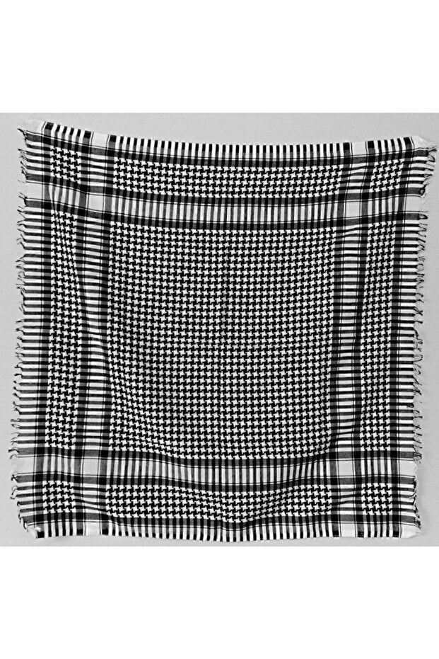 Authentieke Witte Etnische Keffiyeh Sjaal - Groot