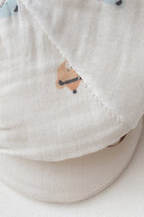 Newborn 5-Piece Muslin Bear Embroidered 100% Cotton Clothing Set