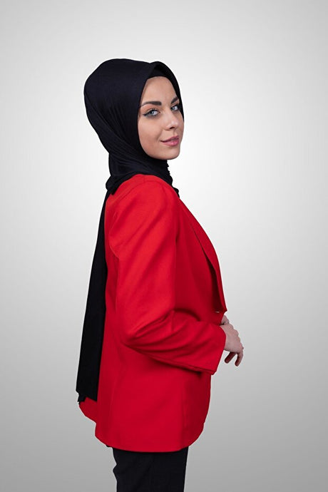 Praktisk Jersey Hijab - Nem at Have På Sort Instant Sjawl
