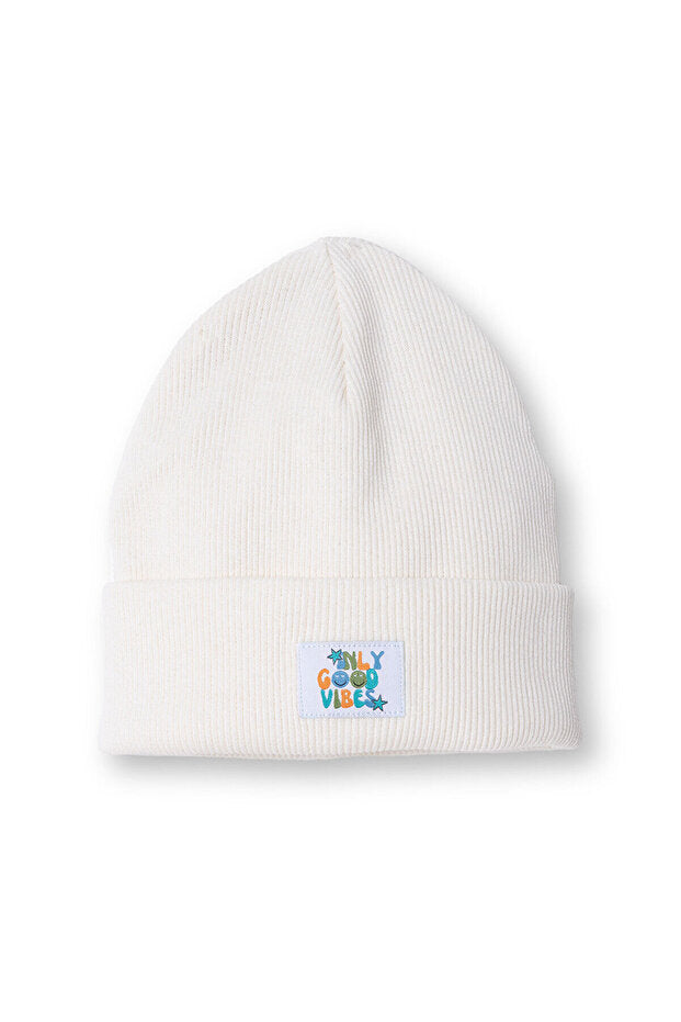 HelloBaby Unisex Beanie - Soft Knit with 'Only Good Vibes' Patch