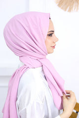 Powder Pink Cotton Jazz Shawl - Elegant & Lightweight