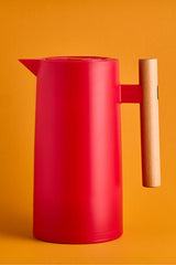Nordic Style Vacuum Thermos - 1000ml Capacity, Red