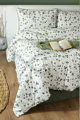 100% Cotton Single Duvet Cover Set - Clover Pattern