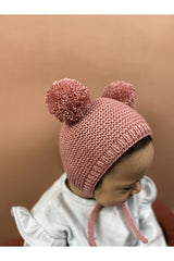 Unisex gestrickte Pompom Baby Mütze