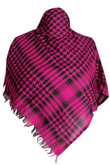 Sciarpa Shemagh Etnica Fucsia in Misto Cotone