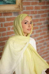 Gradient Bambus Sjawl - Gul Hvid