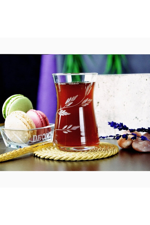 Decocia Premium Authentic Turkish Karabag Tea Set - 6 Person, 12 Piece