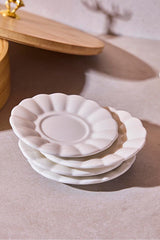 Pumpkin Porcelain Tea Saucers - Decorative 6-Piece Set
