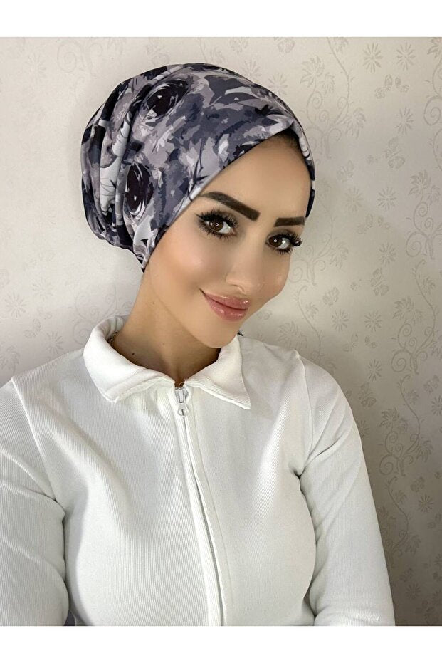 Patterned Tie-Back Headscarf - Soft & Stylish ()