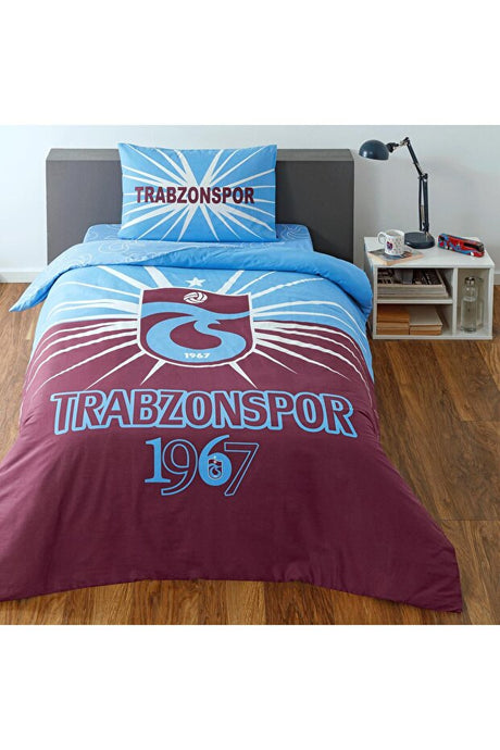 Licensed Trabzonspor Single Duvet Cover Set - 100% Cotton