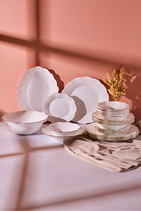 Elegant Petals Opal 26-Piece Dinnerware Set for 6 Persons