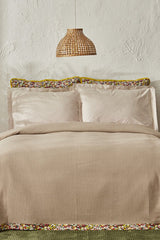 Glam Waffle Knit Pike - 200x220 cm Beige Cotton Blend